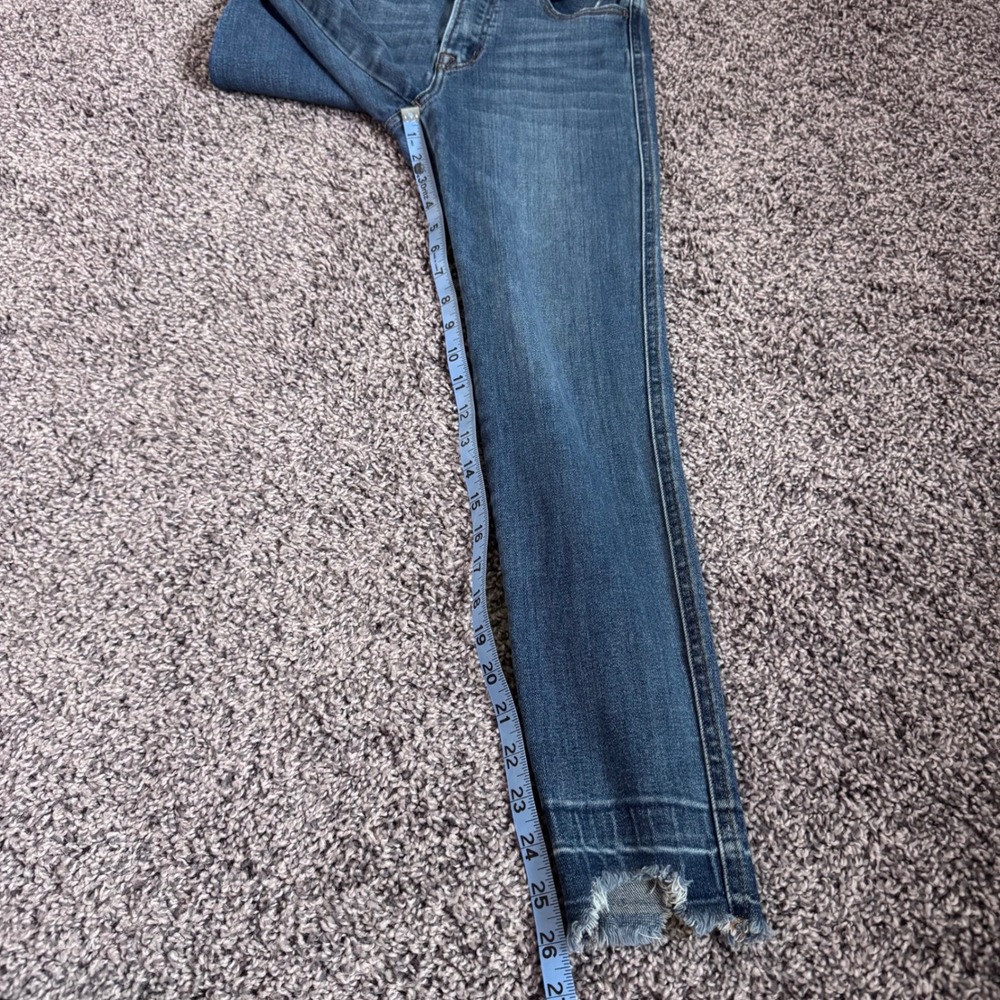 Vervet High Rise Skinny Ankle Jeans Women's 26 Denim Fray Raw Hem Distressed - Picture 8 of 9
